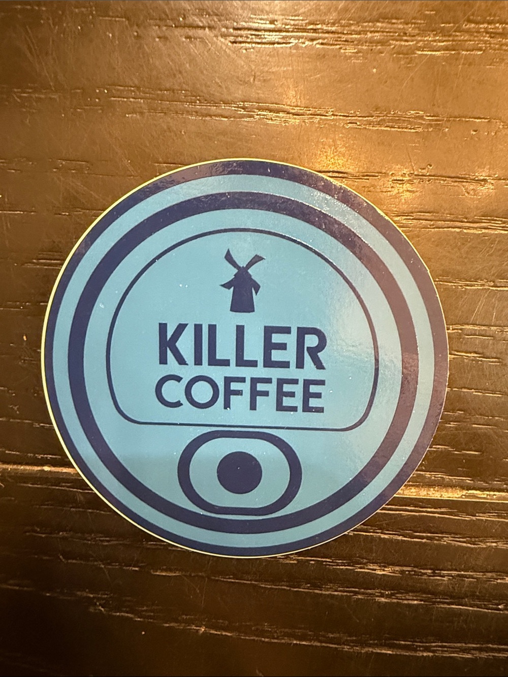 Dutch Bros Killer Coffee Round Blue Sticker